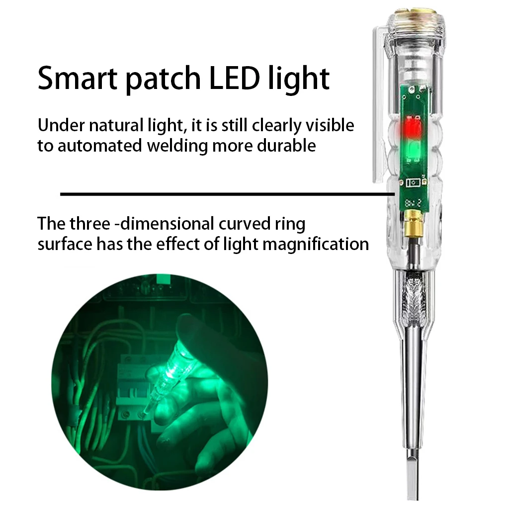 Testing Pen Voltage Tester Alloy Rustproof Non-connection Power Detector Pencil Probe Clear Electric Screwdriver Single Light
Testing Pen Voltage Tester Alloy Rustproof Non-connection Power Detector Pencil Probe Clear Electric Screwdriver Single Light