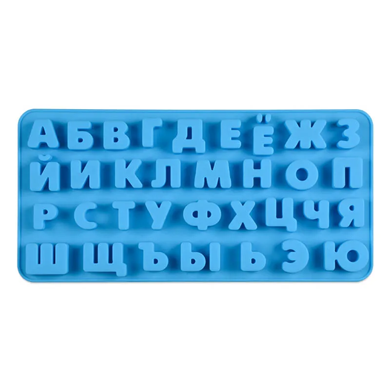 

3D Russian Alphabet Silicone Mold Letters Chocolate Mold Cake Decorating Tools Tray Fondant Molds Jelly Cookies Baking Mould