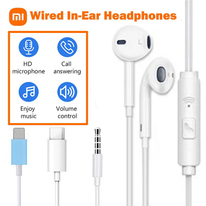 In-ear Bass Stereo Mobile Wired Headphone With Mic 3.5mmType-C Wire Headset Earphone Sport Earbud for iPhone Xiaomi Huawei OPPO
In-ear Bass Stereo Mobile Wired Headphone With Mic 3.5mmType-C Wire Headset Earphone Sport Earbud for iPhone Xiaomi Huawei OPPO
