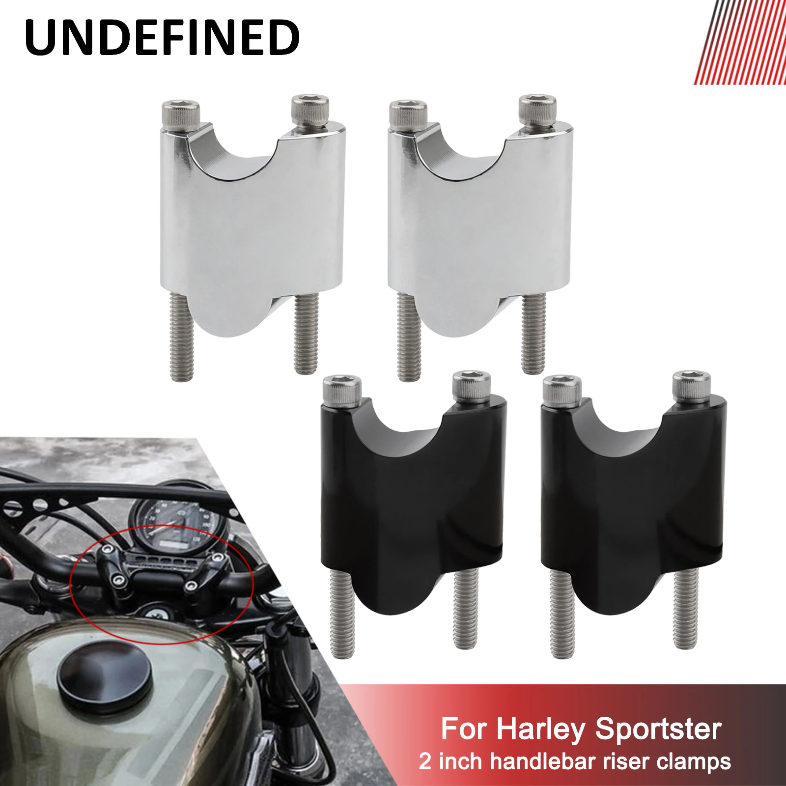 2'' Handlebar Riser For Harley Sportster XL1200X XL1200XS 48 2010-2022 Bar Mount Heighten Block Extension Kits CNC Aluminum
2'' Handlebar Riser For Harley Sportster XL1200X XL1200XS 48 2010-2022 Bar Mount Heighten Block Extension Kits CNC Aluminum