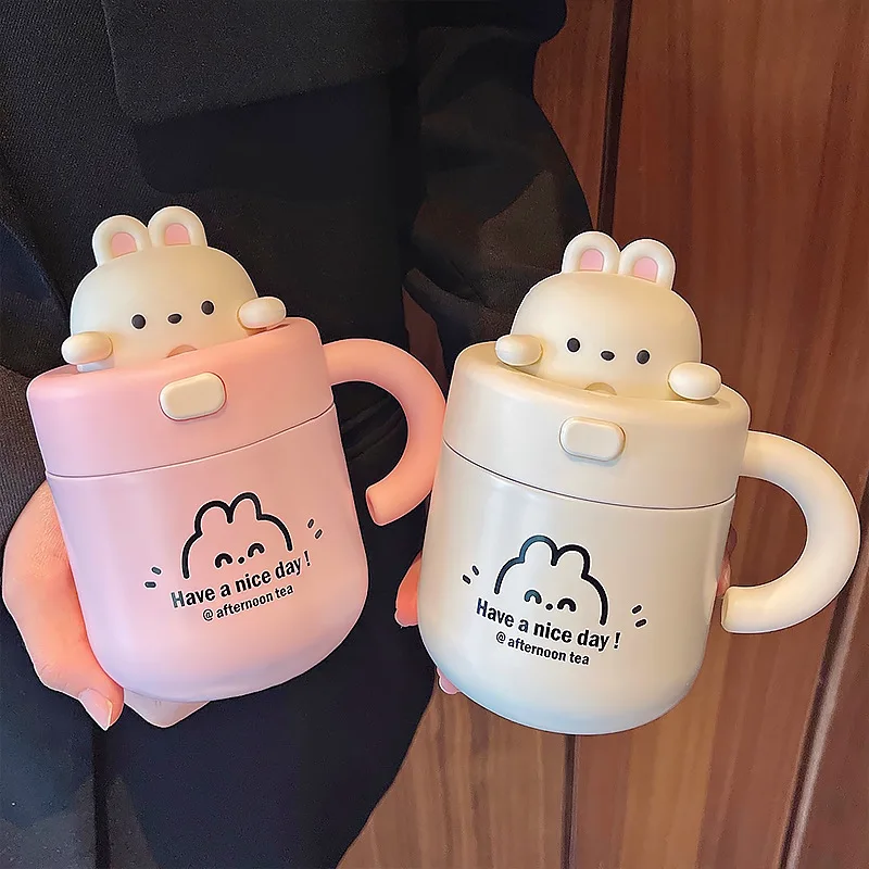 Cute Bunny Bear Coffee Mug With Lid 18oz Stainless Steel Coffee Cups Vacuum Insulated Water Pots Summer Winter Drinkware
Cute Bunny Bear Coffee Mug With Lid 18oz Stainless Steel Coffee Cups Vacuum Insulated Water Pots Summer Winter Drinkware
