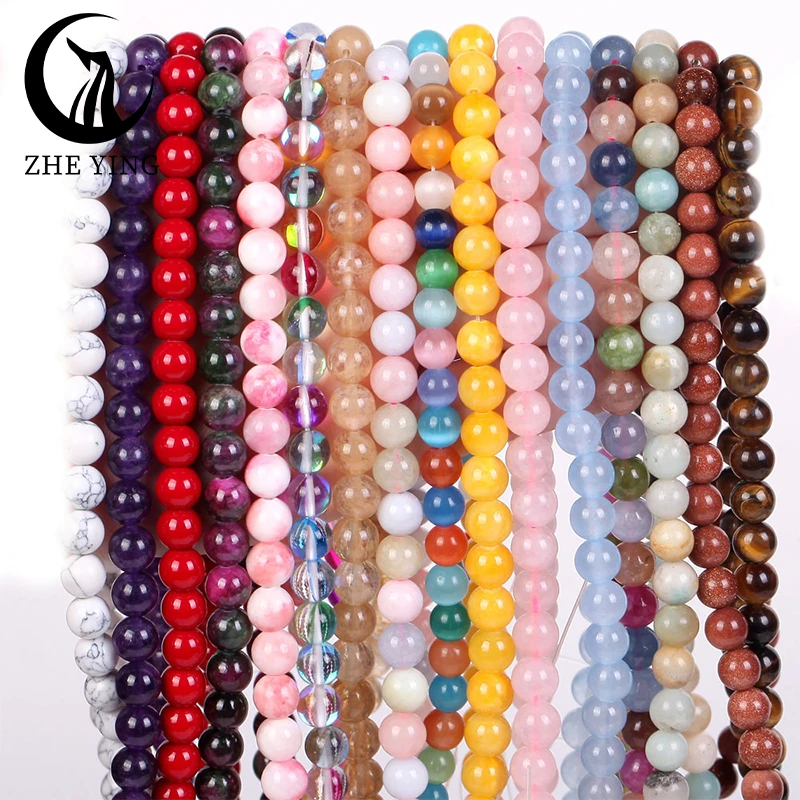 Zhe Ying 6/8/10mm Round Natural Stone Beads for Bracelet Healing Necklace Loose Gemstone Stone Round Beads for Jewelry Making
Zhe Ying 6/8/10mm Round Natural Stone Beads for Bracelet Healing Necklace Loose Gemstone Stone Round Beads for Jewelry Making