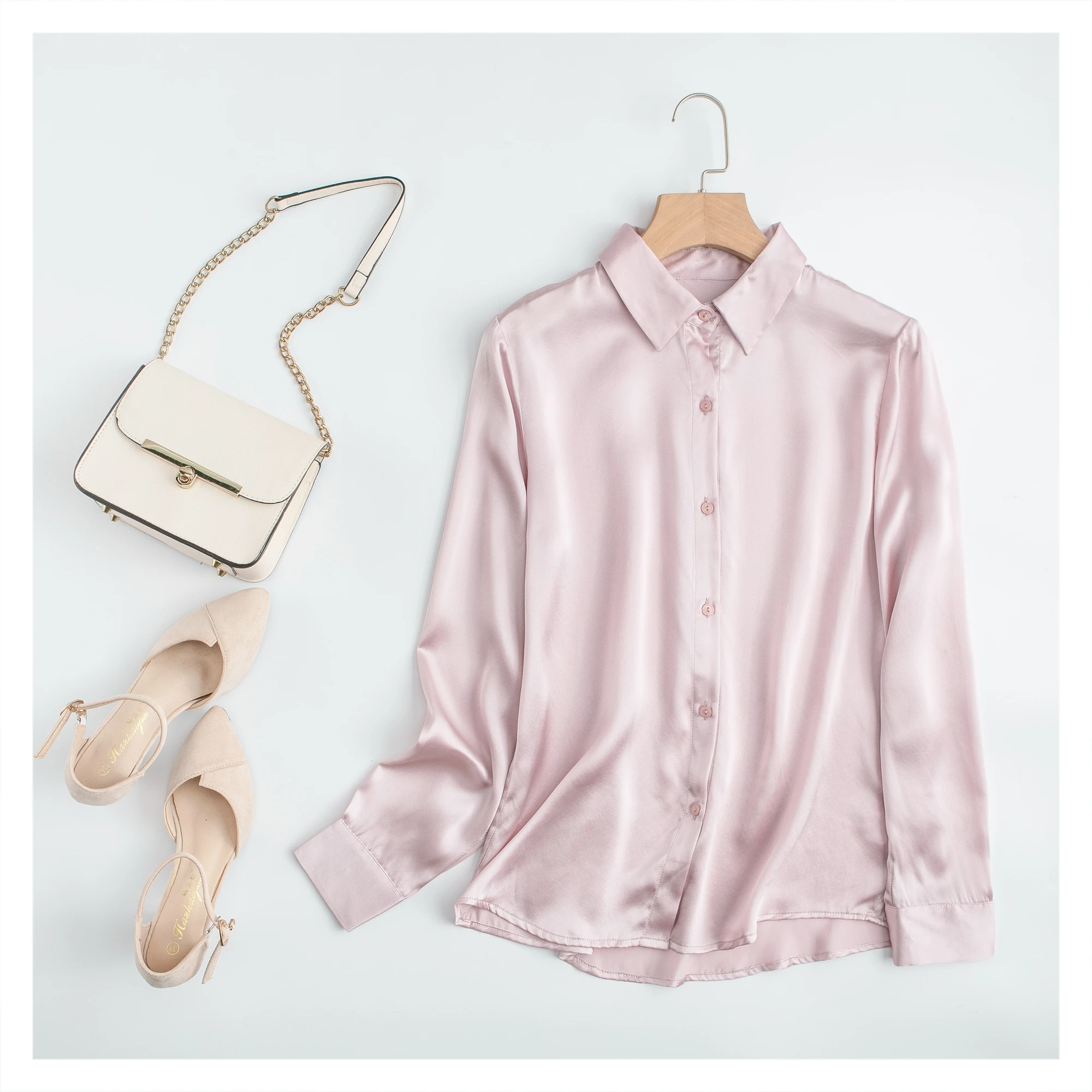 2022c Spring New Silk Lapel Shirt PINK PIGMENT Crepe Satin Women's OL Style Versatile Mulberry Silk Long Sleeve Shirt
2022c Spring New Silk Lapel Shirt PINK PIGMENT Crepe Satin Women's OL Style Versatile Mulberry Silk Long Sleeve Shirt
