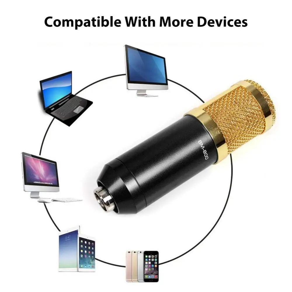 Mic Microphone Recording BM800 Condenser Studio Broadcasting Singing Podcast
Mic Microphone Recording BM800 Condenser Studio Broadcasting Singing Podcast