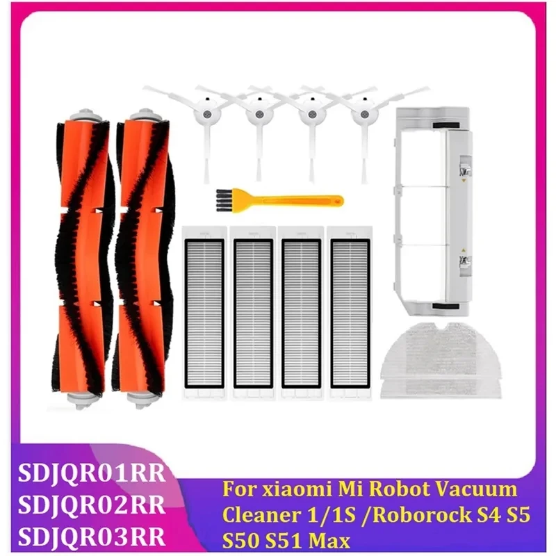 

Robot Vacuum Cleaner Roller Brush Mop Cloth Kit For Xiaomi Mi 1/1S Roborock S4 S5 S50 S51 Max SDJQR01RR SDJQR02RR SDJQR03RR