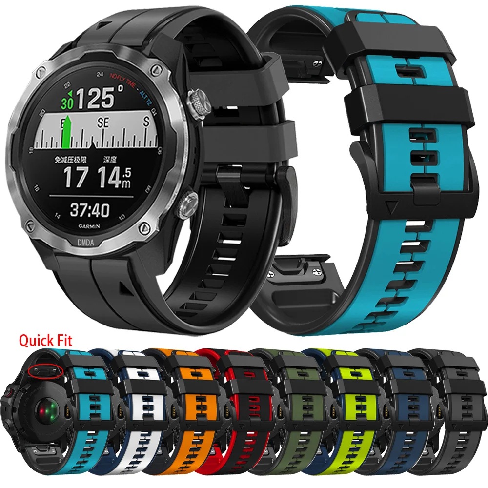 Ремешок силиконовый для Garmin спуска Mk2/Mk2i/Mk1, быстросъемный спортивный браслет для наручных часов Garmin G1 MARQ/Epix/Enduro, 26 мм 22 мм
Ремешок силиконовый для Garmin спуска Mk2/Mk2i/Mk1, быстросъемный спортивный браслет для наручных часов Garmin G1 MARQ/Epix/Enduro, 26 мм 22 мм