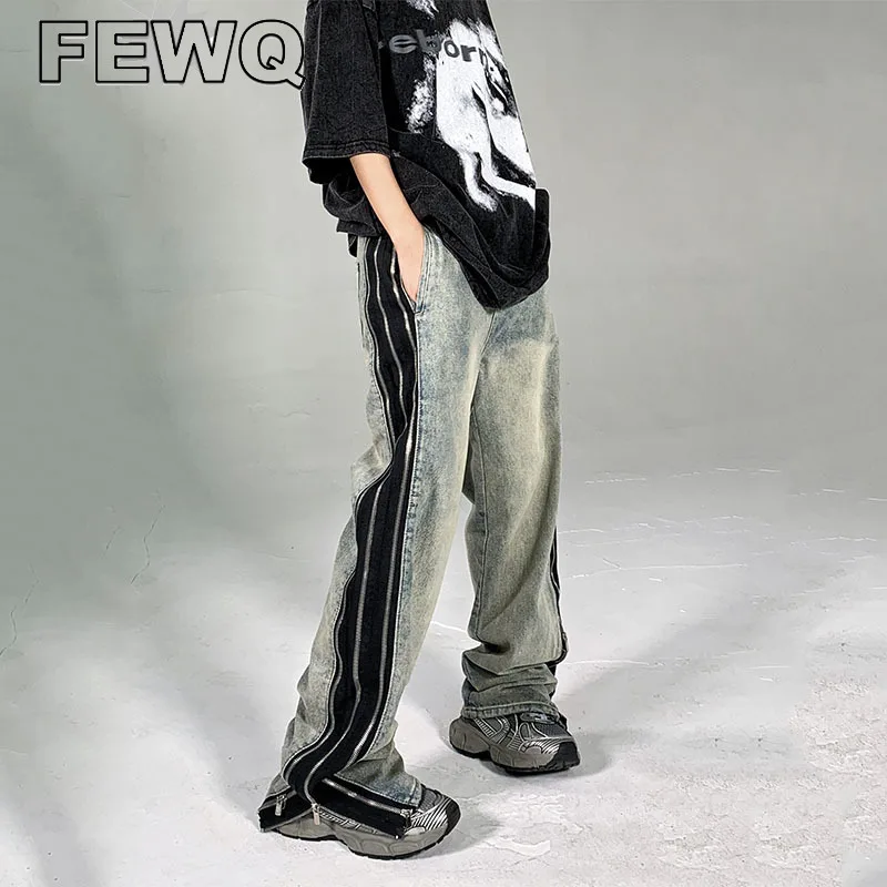 FEWQ Side Three Zipper Men's Jeans High Street Hip Hop Male Vintage Spliced Denim Trousers Washed Casual Pant Trendy New 24B2869
FEWQ Side Three Zipper Men's Jeans High Street Hip Hop Male Vintage Spliced Denim Trousers Washed Casual Pant Trendy New 24B2869