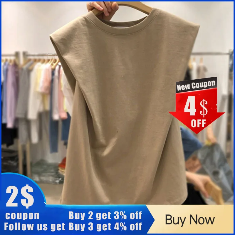 Women Tank Top Summer Japan Minilalism Office Ladies Clothes Sleeveless T Shirt Solid Color Loose Female Casual Loose Tops 2022
Women Tank Top Summer Japan Minilalism Office Ladies Clothes Sleeveless T Shirt Solid Color Loose Female Casual Loose Tops 2022