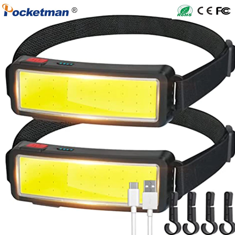 LED Headlamp Waterproof LED Fishing COB Floodlight Headlight USB Rechargeable Camping Lantern Flashlight with Battery Display
LED Headlamp Waterproof LED Fishing COB Floodlight Headlight USB Rechargeable Camping Lantern Flashlight with Battery Display