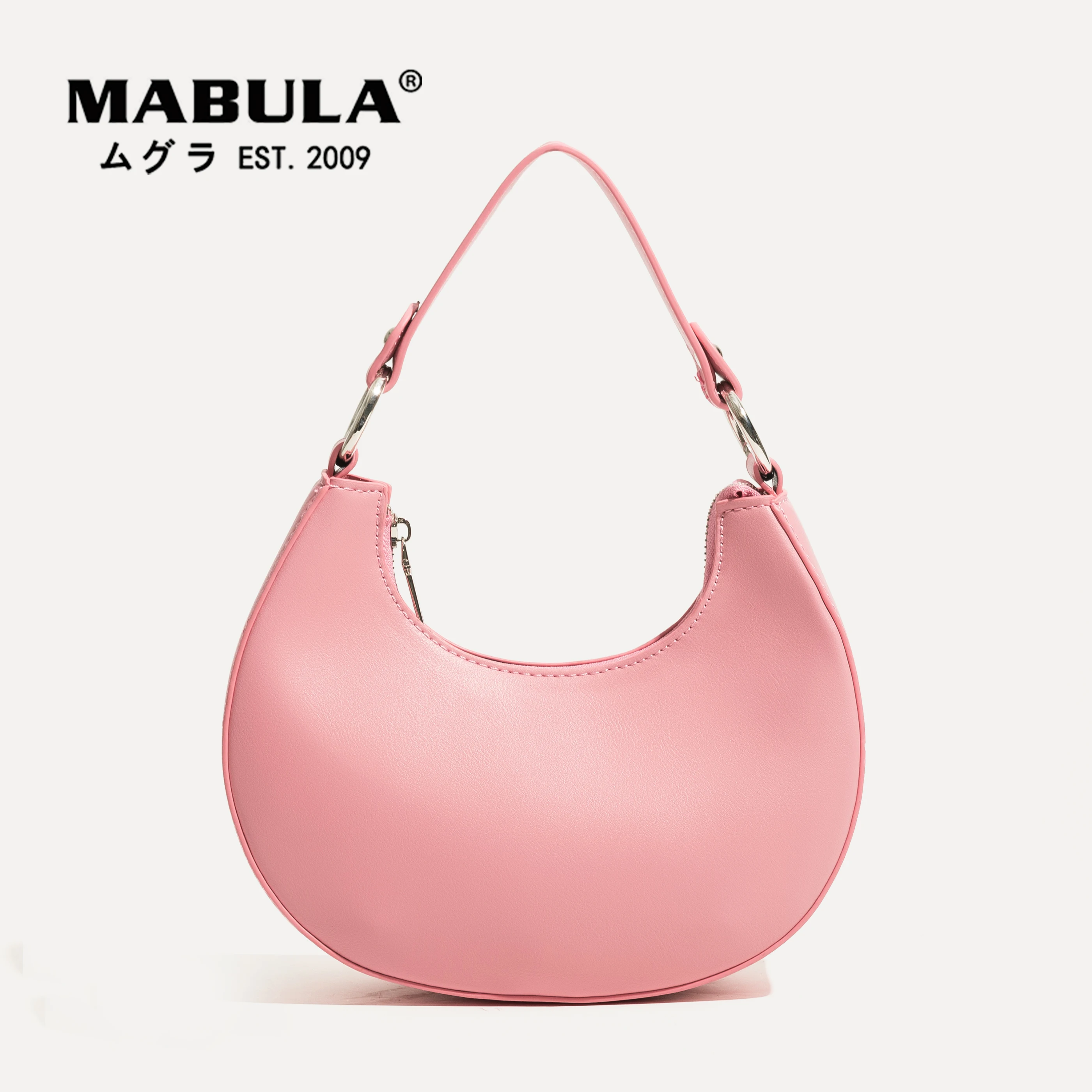 MABULA Pink Half Moon Women Top Handle Purse Fashion Pure Color Leather Crossbody Bag Small Clutch Handbags
MABULA Pink Half Moon Women Top Handle Purse Fashion Pure Color Leather Crossbody Bag Small Clutch Handbags