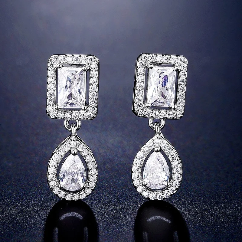 2022 New Korean Style Fashion Simple Jewelry White Water Drops Zircon Stud Earrings for Women Wedding Party Accessories
2022 New Korean Style Fashion Simple Jewelry White Water Drops Zircon Stud Earrings for Women Wedding Party Accessories