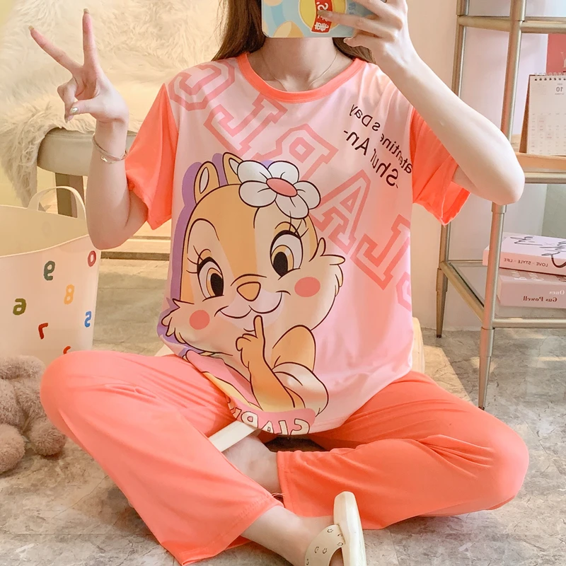 New Summer Pajamas Female Star Delu Summer Short-Sleeved Trousers Sweet Leisure Cartoon Korean Home Wear Short and Long Suit
New Summer Pajamas Female Star Delu Summer Short-Sleeved Trousers Sweet Leisure Cartoon Korean Home Wear Short and Long Suit