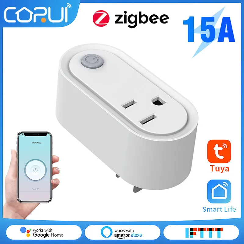 Умная Wi-Fi розетка Tuya ZigBee, умная Беспроводная розетка с монитором питания, 15 а, с дистанционным управлением
Умная Wi-Fi розетка Tuya ZigBee, умная Беспроводная розетка с монитором питания, 15 а, с дистанционным управлением