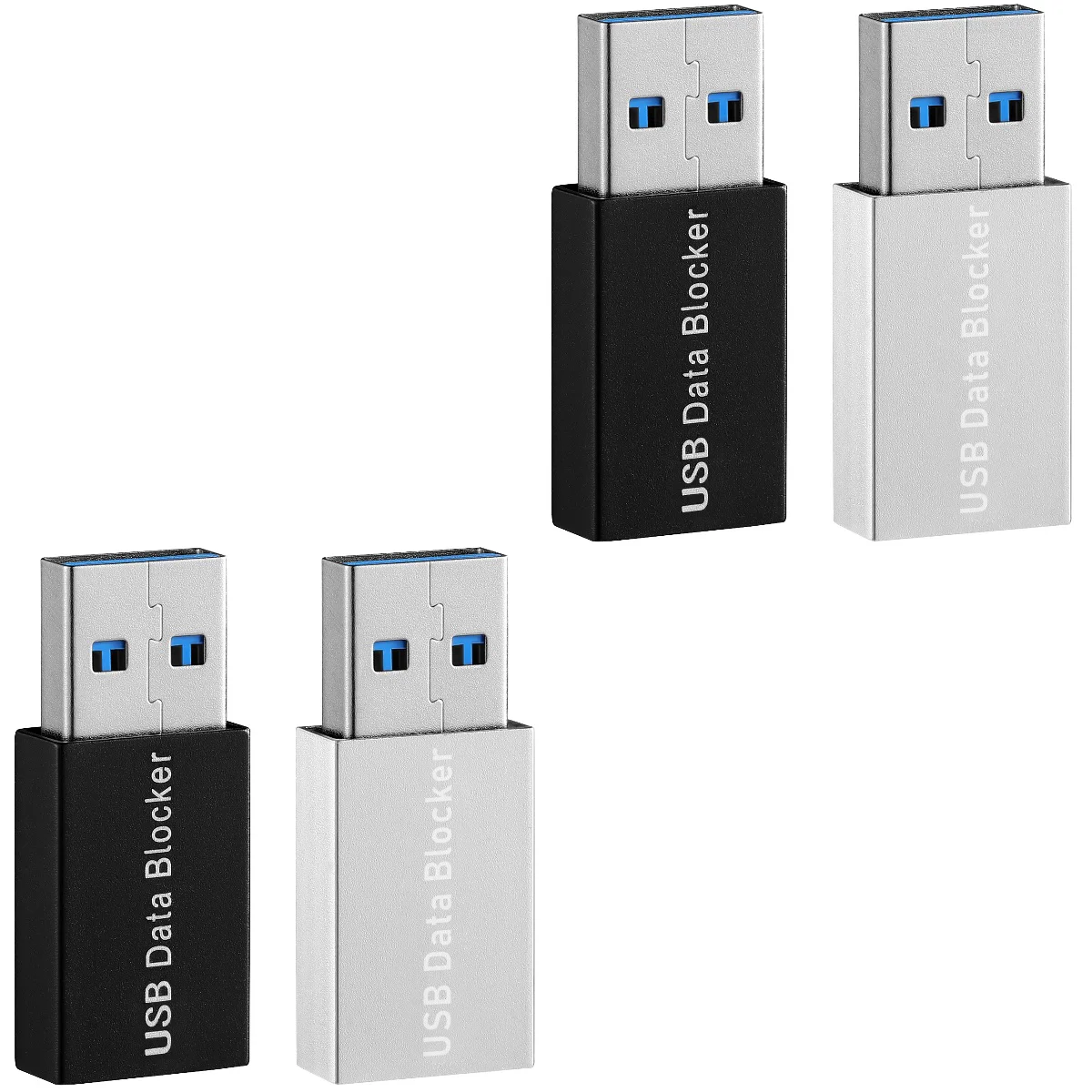 4 Pcs Data Blocker Charge-Only Adapter USB Connector Against Juice Jacking Chargers Miniature Aluminum Alloy Blocking Sync
4 Pcs Data Blocker Charge-Only Adapter USB Connector Against Juice Jacking Chargers Miniature Aluminum Alloy Blocking Sync