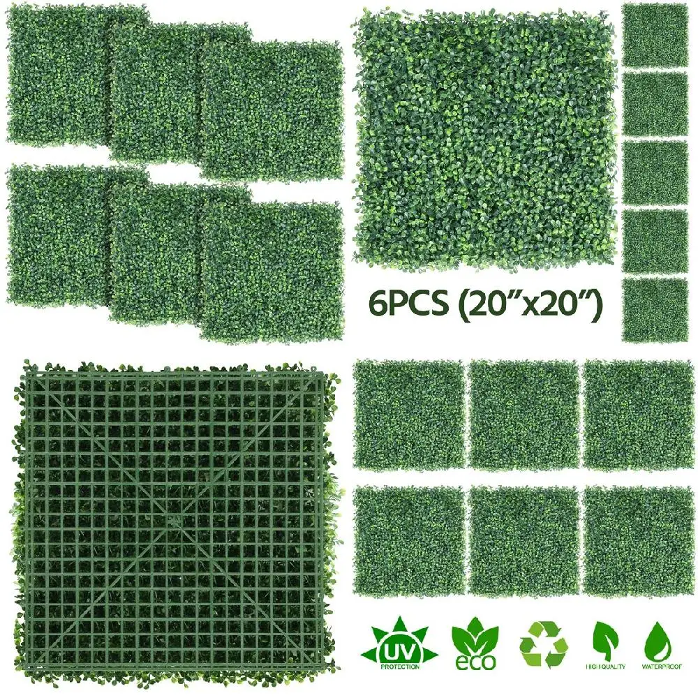 Elegant 6PCS Artificial Boxwood Panel Plastic Greenery Topiary for Indoor & Outdoor Decoration, Home Garden Decor.
Elegant 6PCS Artificial Boxwood Panel Plastic Greenery Topiary for Indoor & Outdoor Decoration, Home Garden Decor.