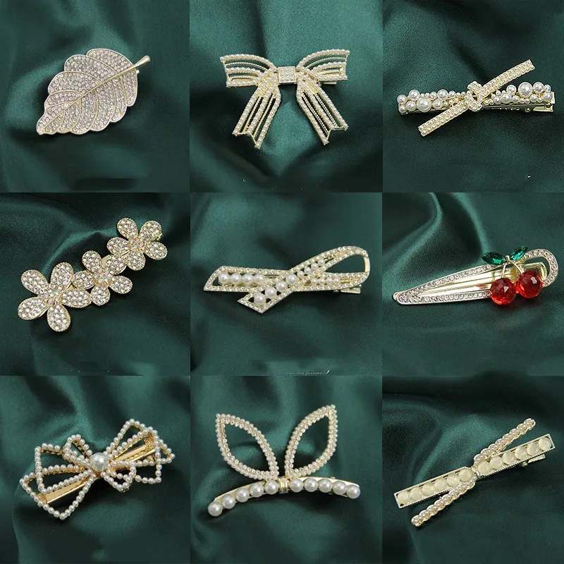 New Korean Elegant Pearl Hairpins for Women Hairgrips Crystal Rhinestone Barrettes Bangs Side Hair Clips Girls Hair Accessories
New Korean Elegant Pearl Hairpins for Women Hairgrips Crystal Rhinestone Barrettes Bangs Side Hair Clips Girls Hair Accessories