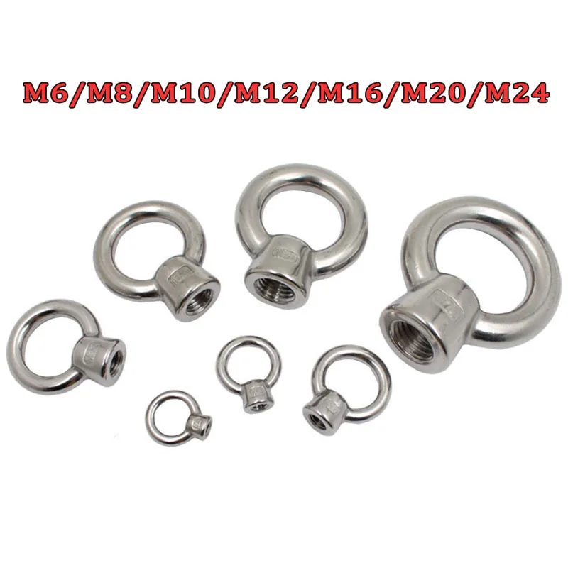 Lifting Eye Nuts Ring Eyebolt Ring Hooking Nut Screws M3 M4 M5 M6 M8 M10 M12 M14 M16 M20 M24 304 Stainless Steel
Lifting Eye Nuts Ring Eyebolt Ring Hooking Nut Screws M3 M4 M5 M6 M8 M10 M12 M14 M16 M20 M24 304 Stainless Steel