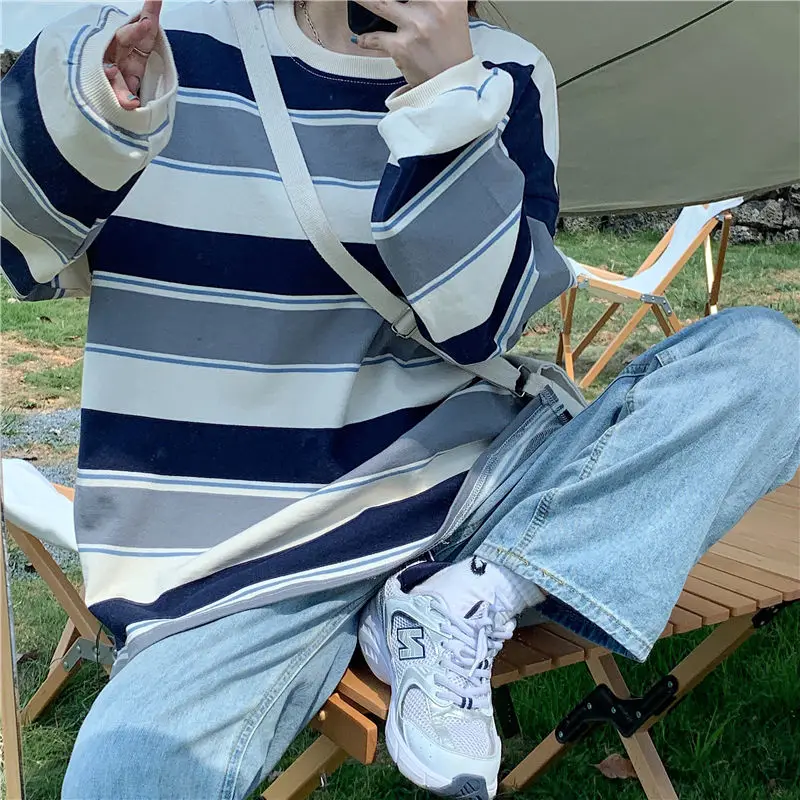 Женские футболки, полосатая футболка, Женский Свободный Топ с длинным рукавом, женская осенняя одежда, женские футболки, топ y2k cyber
Женские футболки, полосатая футболка, Женский Свободный Топ с длинным рукавом, женская осенняя одежда, женские футболки, топ y2k cyber