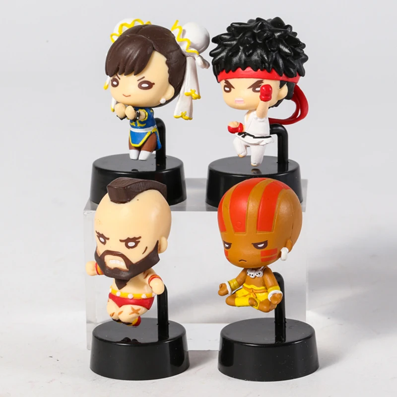 Street Fighter Ryu Chun Li Zangief Dhalsim Mini PVC Figure Model Toys Collection Dolls 4pcs/set |