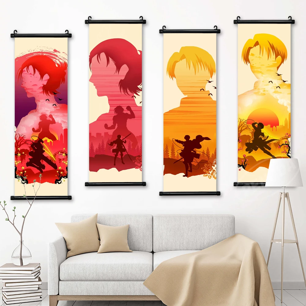 Home Decor Attack On Titan Wall Artwork Picture Scroll Hanging Painting Levi Ackerman Print Anime Canvas Poster For Living Room 
Home Decor Attack On Titan Wall Artwork Picture Scroll Hanging Painting Levi Ackerman Print Anime Canvas Poster For Living Room