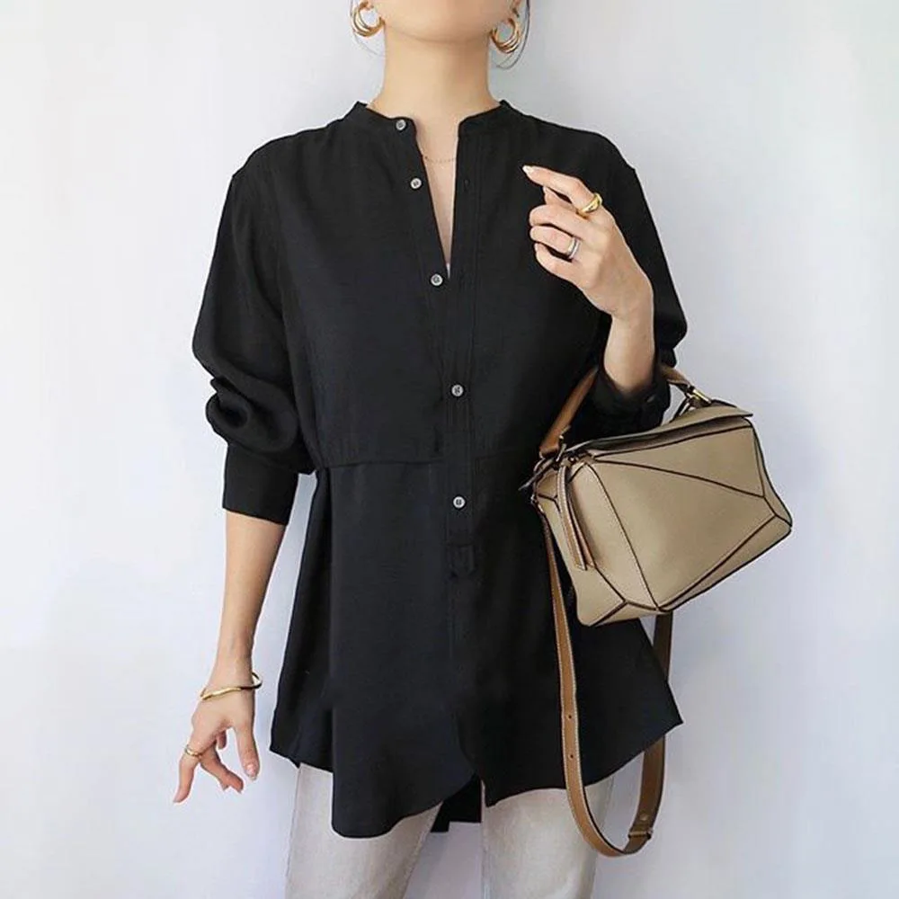 Women's Blouse Temperament Loose Solid Color Blouse Casual Shirt Women Long Sleeve Fashion Spring Autumn Lady Tops Japan Korea
Women's Blouse Temperament Loose Solid Color Blouse Casual Shirt Women Long Sleeve Fashion Spring Autumn Lady Tops Japan Korea