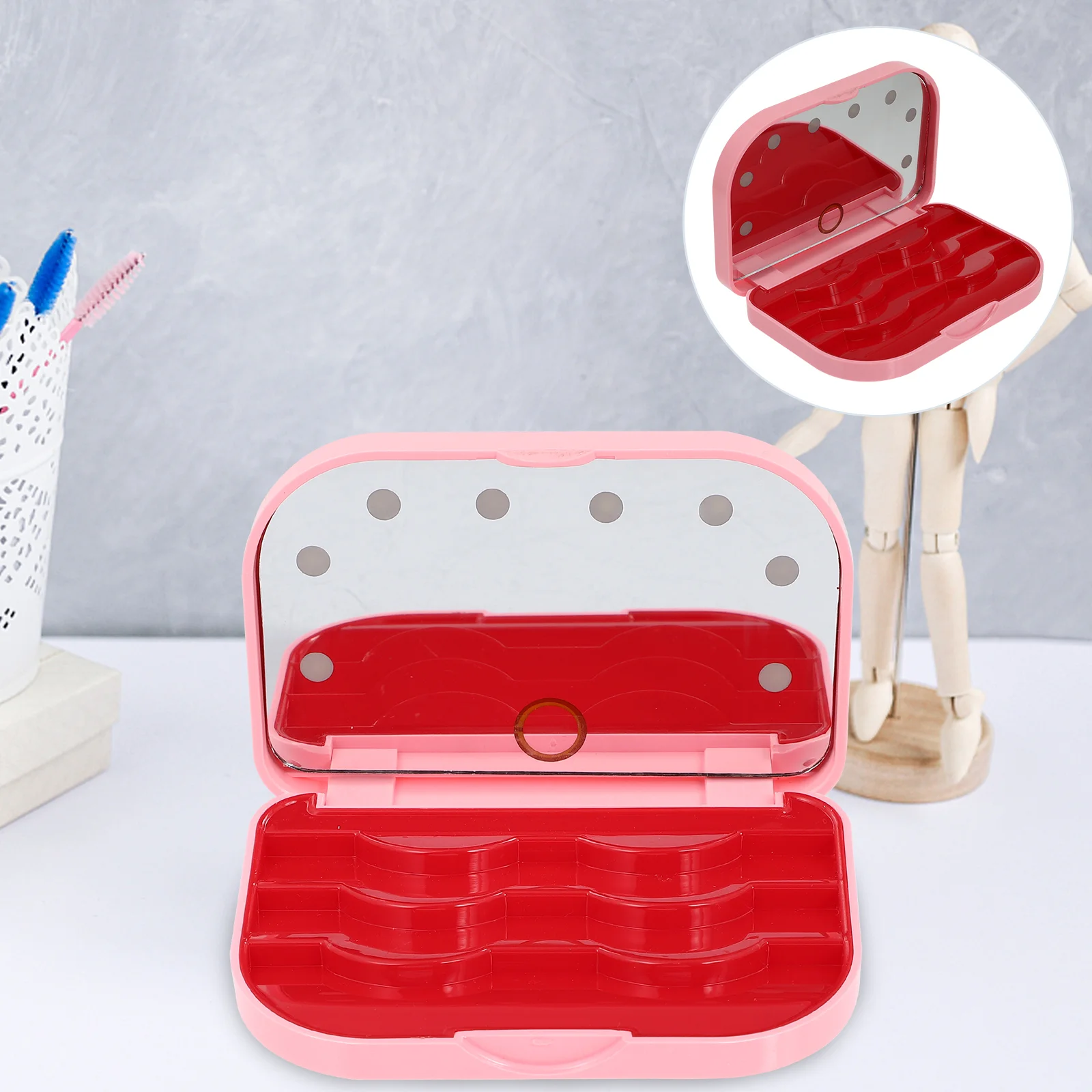 Eyelash Case Lash Storage Box False Holder Organizer Empty Travel Mirror Fake Packaging Boxes Eyelashes Led Eye Container Cases 
Eyelash Case Lash Storage Box False Holder Organizer Empty Travel Mirror Fake Packaging Boxes Eyelashes Led Eye Container Cases