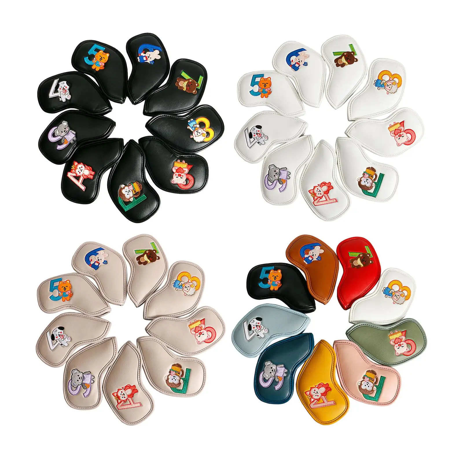 9Pcs PU Leather Golf Iron Headcover Set Golf Club Head Cover Protection Putter Equipment Sleeve for Training Outdoor Sports
9Pcs PU Leather Golf Iron Headcover Set Golf Club Head Cover Protection Putter Equipment Sleeve for Training Outdoor Sports