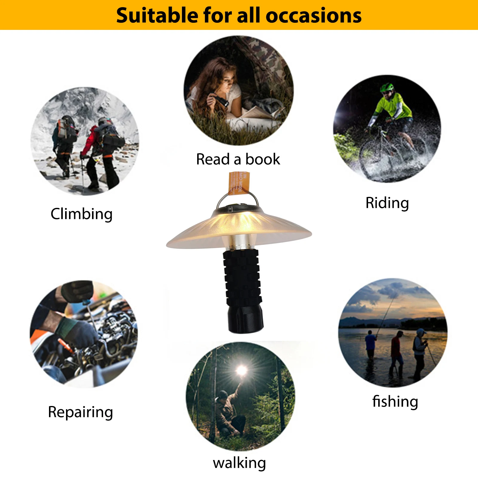LED 150lm 3800K Camping Light 2 in 1 Portable Inspection Lamp with Lampshade Camping Hanging Lights USB Rechargeable for Fishing
LED 150lm 3800K Camping Light 2 in 1 Portable Inspection Lamp with Lampshade Camping Hanging Lights USB Rechargeable for Fishing