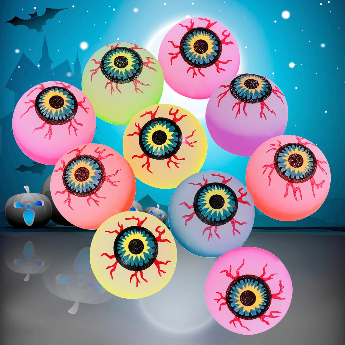 Bouncy Eyeballeyeballs Halloweeneye Kids Bulk Horror Jumping Scary Sreepybounce Scare Glowing Rubber
Bouncy Eyeballeyeballs Halloweeneye Kids Bulk Horror Jumping Scary Sreepybounce Scare Glowing Rubber