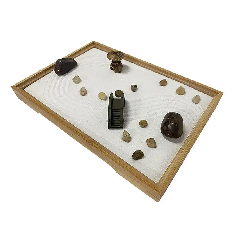Mini Zen Garden Japanese Garden Garden Meditation Decor Strong Decorative Effect Promote Relaxation Gather Concentrating 
Mini Zen Garden Japanese Garden Garden Meditation Decor Strong Decorative Effect Promote Relaxation Gather Concentrating