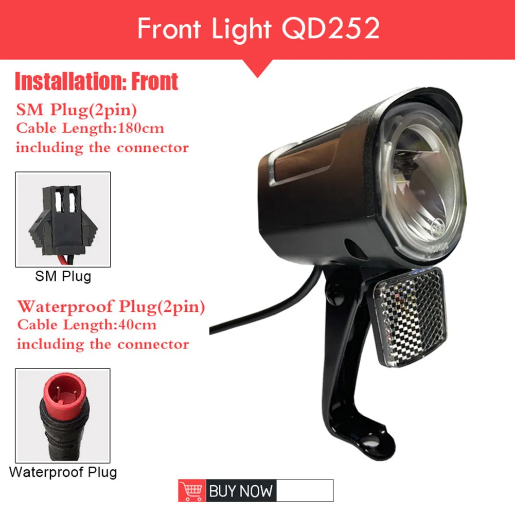 12-72V Ebike Headlight LED Electric Bicycle Front Light SM/Waterproof Connector E-bike Headlamp Set Retrofit Accessories
12-72V Ebike Headlight LED Electric Bicycle Front Light SM/Waterproof Connector E-bike Headlamp Set Retrofit Accessories