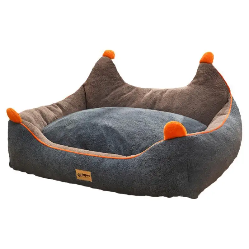

Crown Soft Pets Bed Cat House Small Medium Pets Round Bed Pad Puppy Sleeping Kennel Cushion Cat Dog Supplies Bed Mat