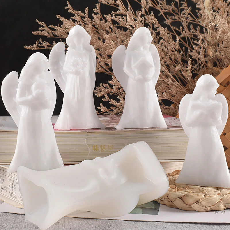 Multi-Style Angel Silicone Candle Mould Little Girl with Wings Holding Love Book Flowers Gypsum Resin Ice Mold Home Decor Gift
Multi-Style Angel Silicone Candle Mould Little Girl with Wings Holding Love Book Flowers Gypsum Resin Ice Mold Home Decor Gift