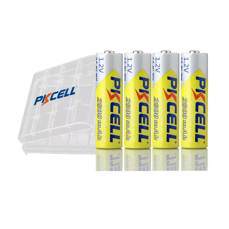 4Pcs PKCELL AA Battery Rechargeable Battery 1.2V 2800mah NIMH 2A Rechargeable Battery And 1Pcs Battery Holder Boxes Cases
4Pcs PKCELL AA Battery Rechargeable Battery 1.2V 2800mah NIMH 2A Rechargeable Battery And 1Pcs Battery Holder Boxes Cases