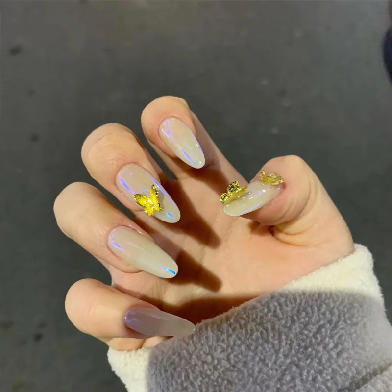 24Pcs/Set Butterfly Fake Nails With Glue Detachable Coffin False Nails Rhinestone French Nail Tips Press On Nail Art Manicure
24Pcs/Set Butterfly Fake Nails With Glue Detachable Coffin False Nails Rhinestone French Nail Tips Press On Nail Art Manicure