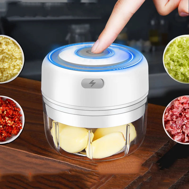 100/250mL Mini Electric Garlic Chopper USB Charging Ginger Masher Machine Sturdy Durable Chili Vegetable Crusher Kitchen Tool
100/250mL Mini Electric Garlic Chopper USB Charging Ginger Masher Machine Sturdy Durable Chili Vegetable Crusher Kitchen Tool