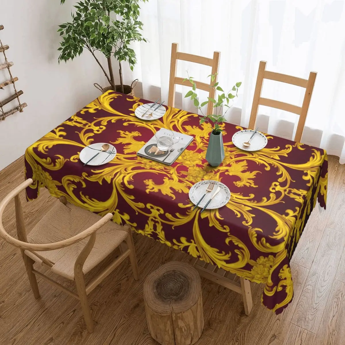 Rectangular Rococo Kaleidoscopic Floral Table Cloth Waterproof Tablecloth Outdoor 40"-44" Table Cover
Rectangular Rococo Kaleidoscopic Floral Table Cloth Waterproof Tablecloth Outdoor 40"-44" Table Cover
