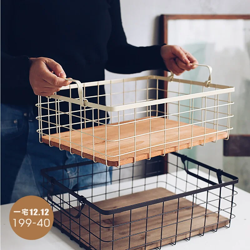 Nordic Handle Rectangular Iron Storage Basket Finishing Snack Kitchen Storage Basket
Nordic Handle Rectangular Iron Storage Basket Finishing Snack Kitchen Storage Basket