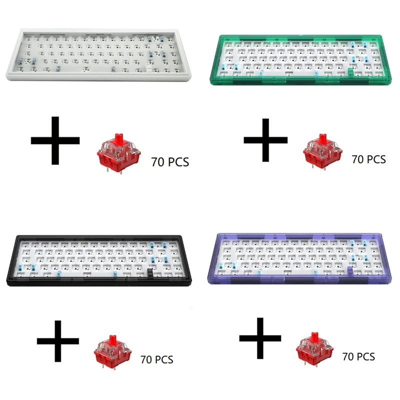 GAS67 Customized Mechanical Keyboard Kit With Red Axis DIY Kit Hot Swap Axis Wired RGB Backlight Gaming Keyboard
GAS67 Customized Mechanical Keyboard Kit With Red Axis DIY Kit Hot Swap Axis Wired RGB Backlight Gaming Keyboard