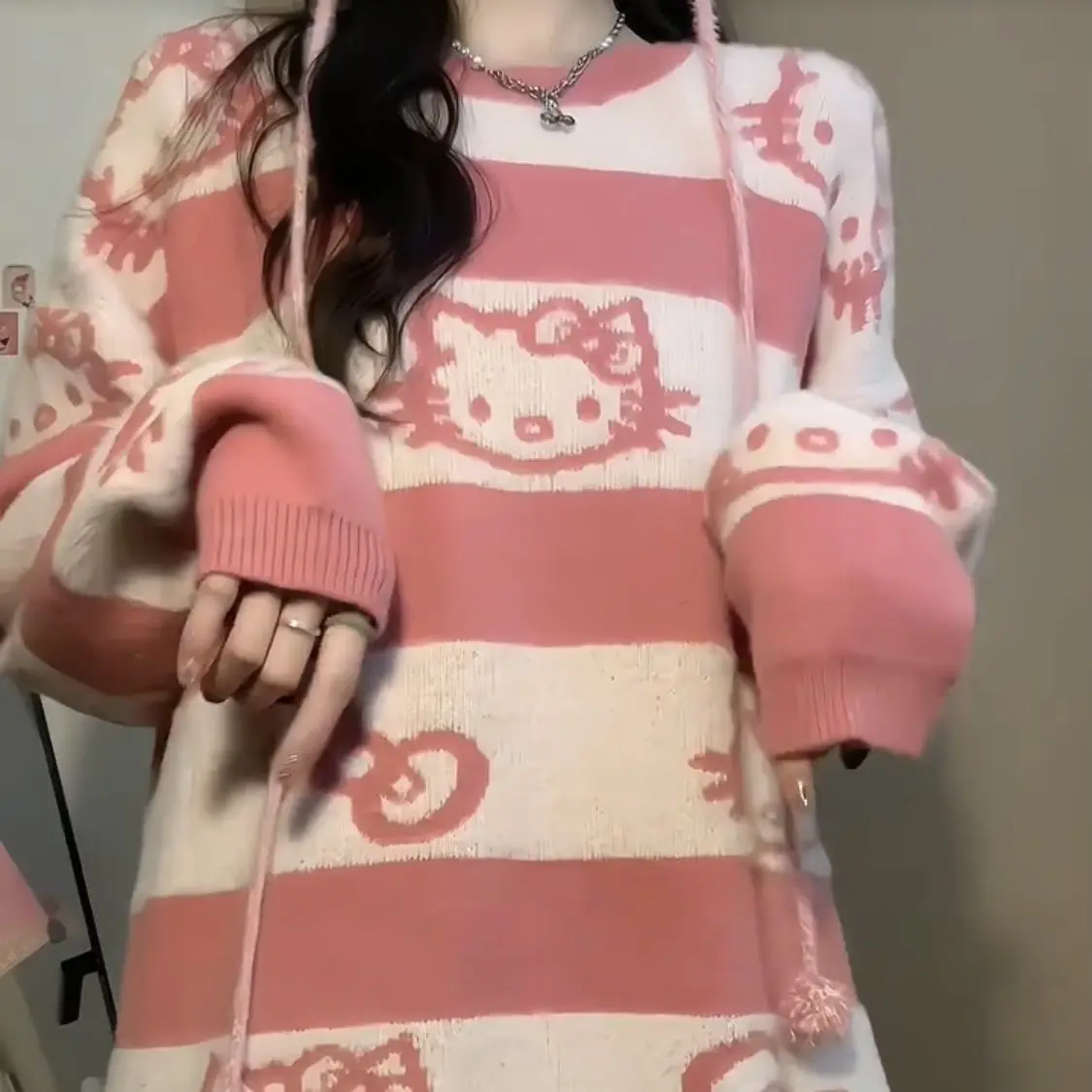 Anime Kawaii Sanrio Hello Kitty My Melody Cute Women's Sweaters Spring Autumn New Japanese Cartoon Tops Loose Versatile Sweaters
Anime Kawaii Sanrio Hello Kitty My Melody Cute Women's Sweaters Spring Autumn New Japanese Cartoon Tops Loose Versatile Sweaters