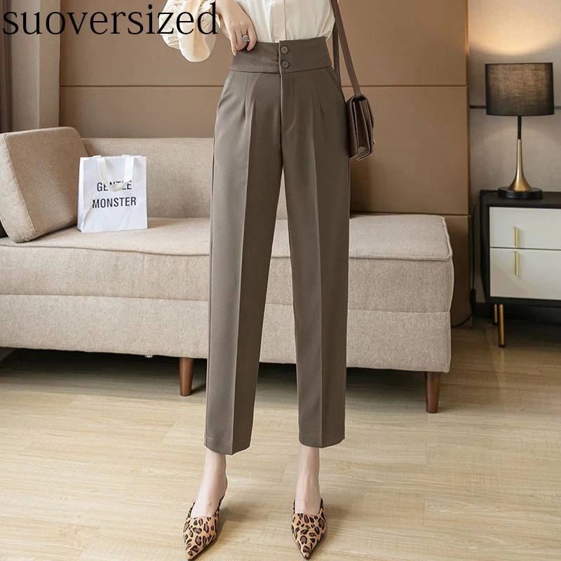 Ankle-Length Pants Straight Skinny Korean Elegant OL Work Wear Women Capris Spring Summer Pantalones De Mujer Female Trouser New
Ankle-Length Pants Straight Skinny Korean Elegant OL Work Wear Women Capris Spring Summer Pantalones De Mujer Female Trouser New