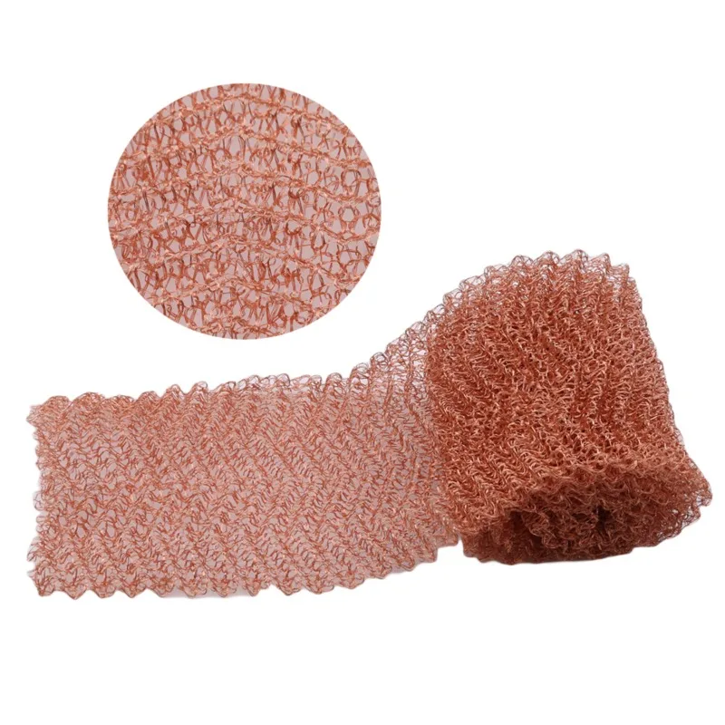 

2022 Copper Mesh For Distillation, Pure Copper Packaging, Width 10cm Thick Defoaming Net Length 100cm 4 Strand Weave