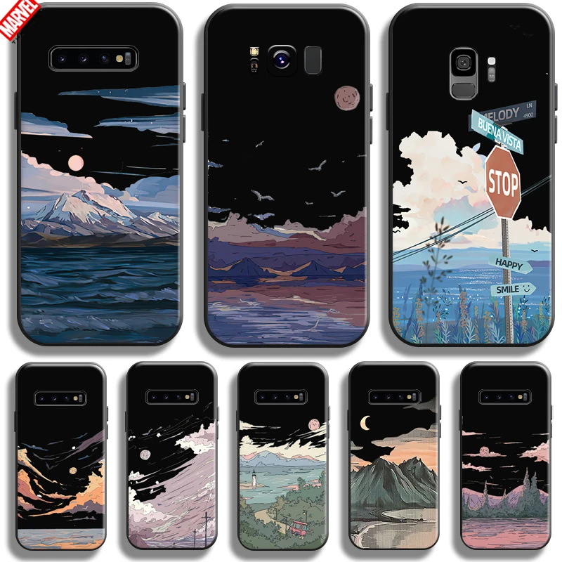 Hand Painting Landscape Phone Case For Samsung Galaxy S10 5G S10 S9 S8 Plus S10E S10 Lite Back Soft TPU Funda Black
Hand Painting Landscape Phone Case For Samsung Galaxy S10 5G S10 S9 S8 Plus S10E S10 Lite Back Soft TPU Funda Black