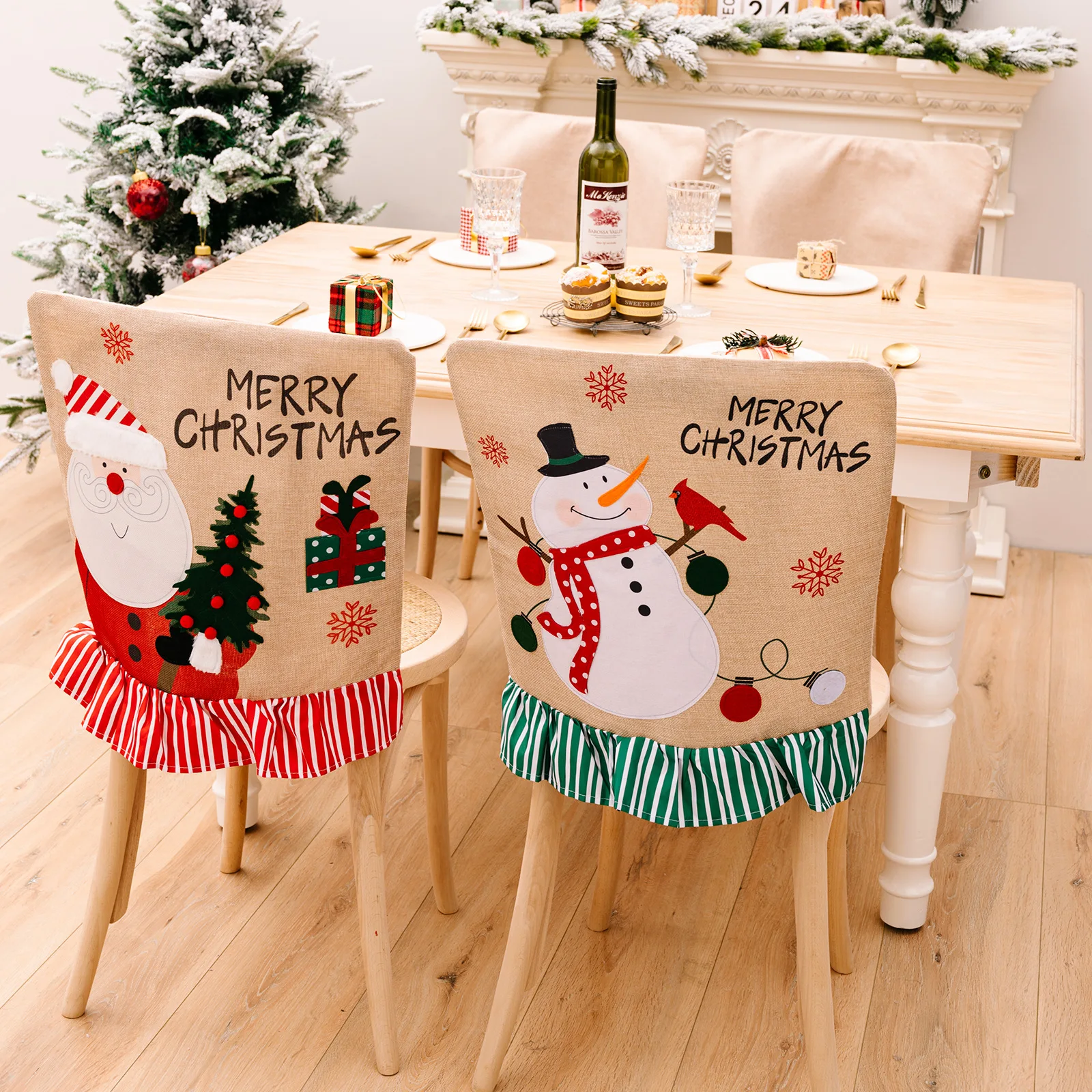 Christmas Decor Cartoon Santa Claus Snowman Chair Cover Merry Christmas Home Decoration Chair Cover
Christmas Decor Cartoon Santa Claus Snowman Chair Cover Merry Christmas Home Decoration Chair Cover