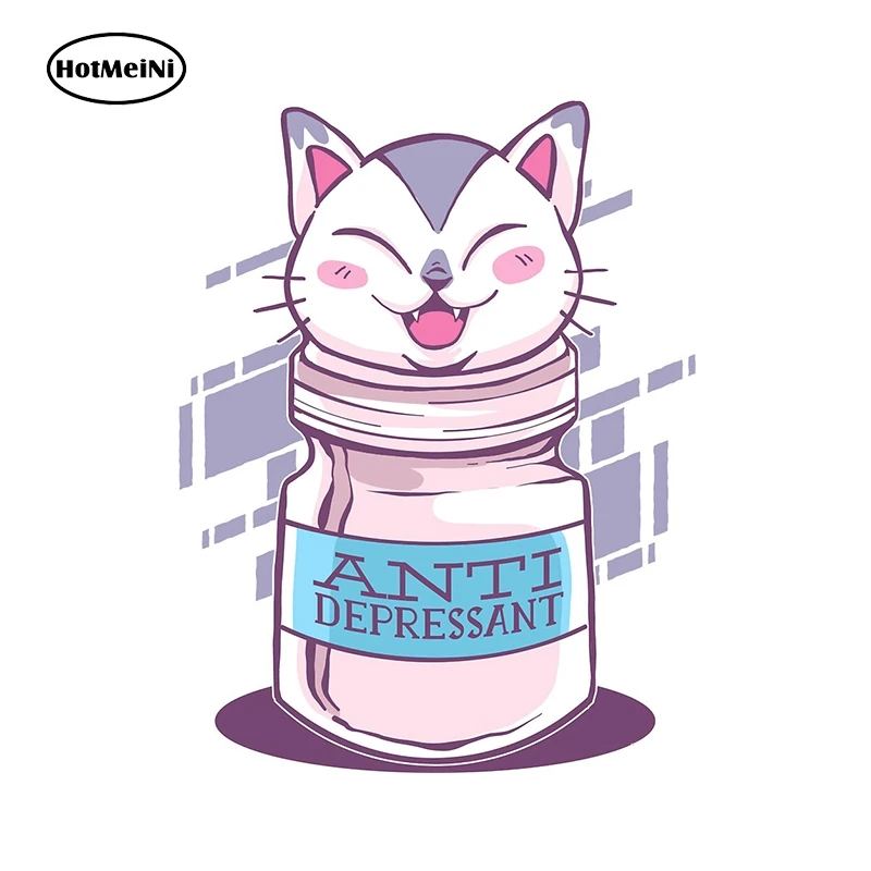 13cm x 10.1cm for Anti Depressive Cat Car Sticker Motorcycle Windows Decal Motorcycle VAN Waterproof Car Assessoires
13cm x 10.1cm for Anti Depressive Cat Car Sticker Motorcycle Windows Decal Motorcycle VAN Waterproof Car Assessoires