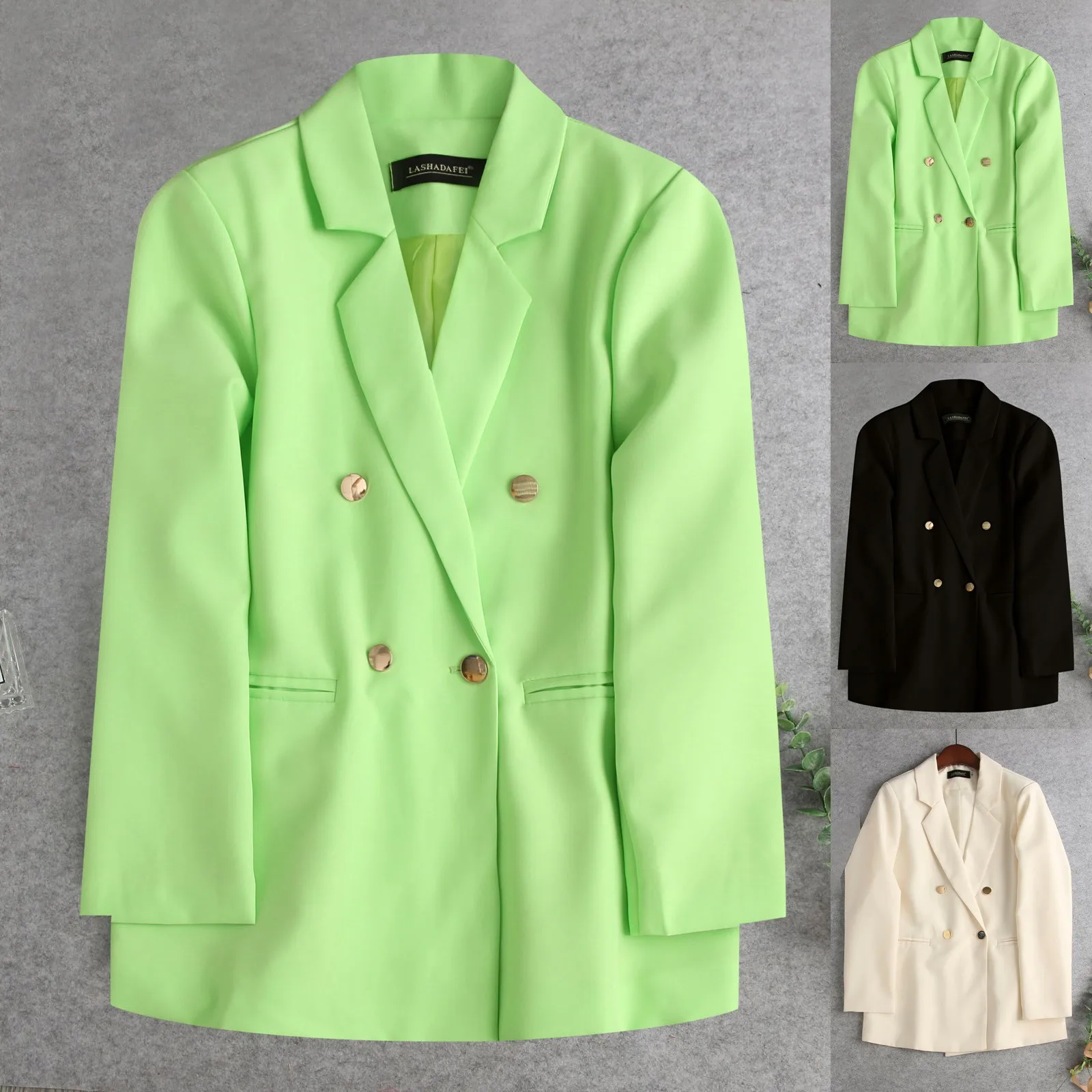 Candy Green Suit Jacket For Women Autumn Coat Mid Length Causal Jacket Coat Womens Western Trench Coat
Candy Green Suit Jacket For Women Autumn Coat Mid Length Causal Jacket Coat Womens Western Trench Coat