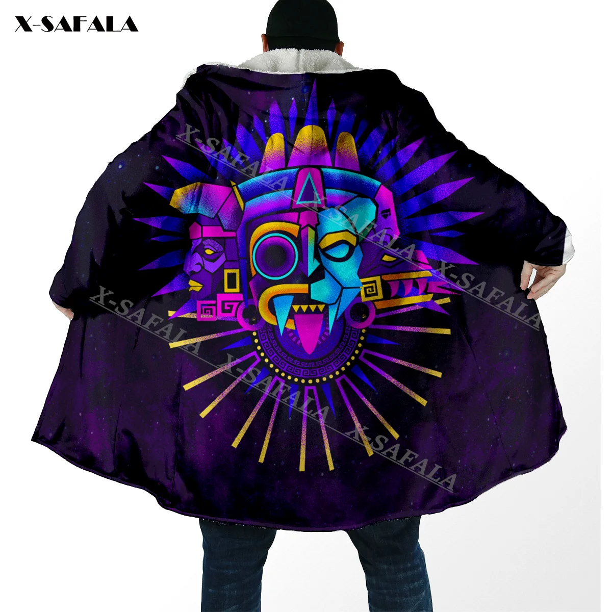 Aztec Tezcatlipoca Quetzalcoatl Deities Mural Art 3D Print Hoodie Long Fur Collar Hooded Blanket Cloak Quilted Cashmere Fleece 1
Aztec Tezcatlipoca Quetzalcoatl Deities Mural Art 3D Print Hoodie Long Fur Collar Hooded Blanket Cloak Quilted Cashmere Fleece 1