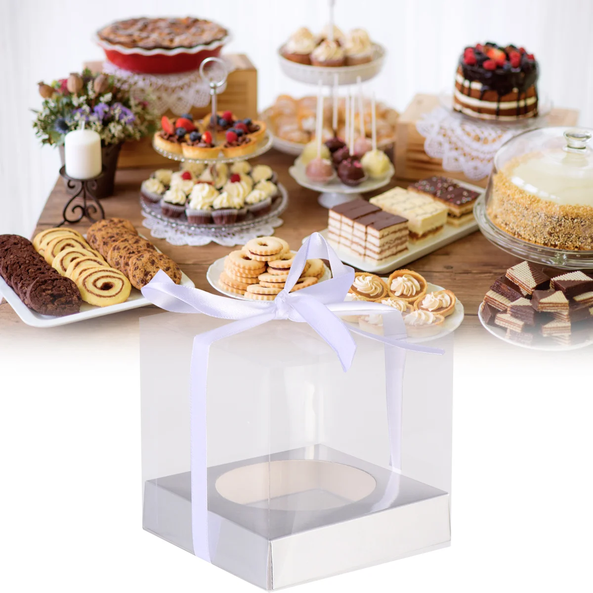 Cake Box Boxes Display Baking Packing Birthday Transparent Carrier Cupcake Clear Tall Gift Cookie
Cake Box Boxes Display Baking Packing Birthday Transparent Carrier Cupcake Clear Tall Gift Cookie