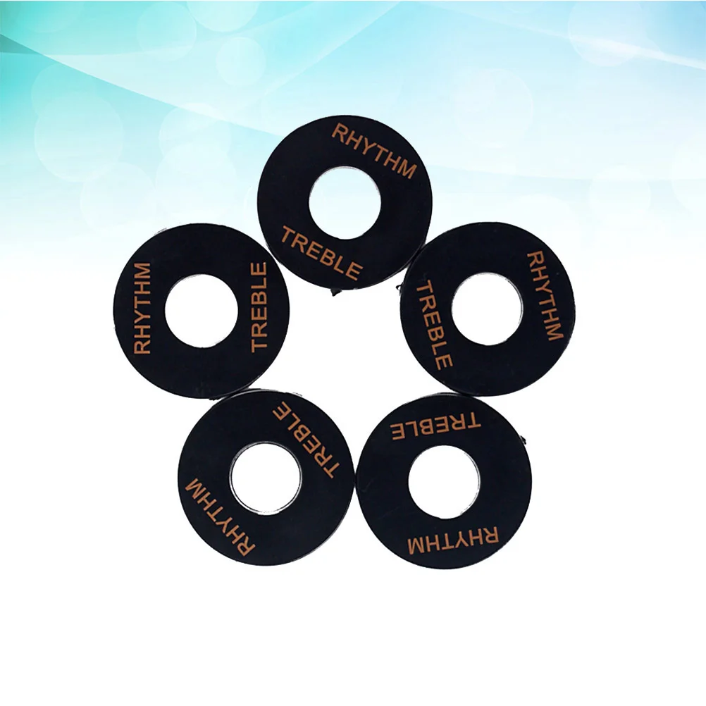 5pcs Guitar Toggle Switch Plate Rhythm Treble Washer Ring for Electric Guitar GN601 (Black)
5pcs Guitar Toggle Switch Plate Rhythm Treble Washer Ring for Electric Guitar GN601 (Black)