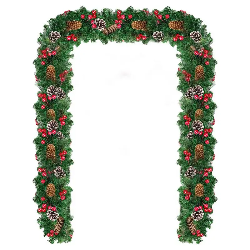 Christmas Garland Mantel Stair Fireplace Decor With Pine Cones And Berries Artificial Christmas 9FT Wreath Classic Green
Christmas Garland Mantel Stair Fireplace Decor With Pine Cones And Berries Artificial Christmas 9FT Wreath Classic Green